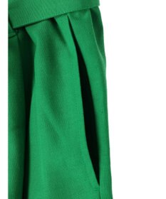 Green Parks 綿麻混リボン付ワイドパンツ