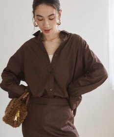 WEGO 【ANGIE VINTAGE】レザーライクシャツ＆スカートセットアップ