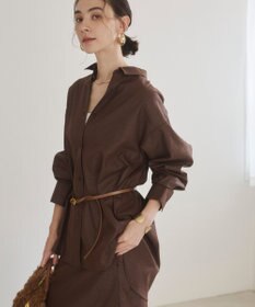 WEGO 【ANGIE VINTAGE】レザーライクシャツ＆スカートセットアップ