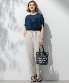 23区 【洗える】ライトシアー ハーフスリーブ ニット