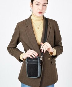 LeSportsac DENIM PHONE CROSSBODY/ブラックデニム/ブラックシェルパ