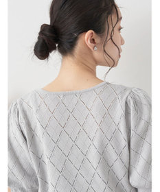 earth music&ecology アーガイルスカシパールニットプルオーバー