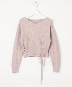 Feroux 【セットアイテム】ケーブルニット×オーガンジースカート