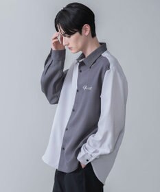 WEGO 【しわになりにくい】ドライポリカラーブロックシャツ（LS）