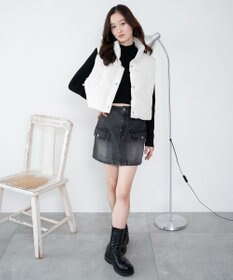 WEGO 【2025年秋冬新作】リブハイネックショートニット