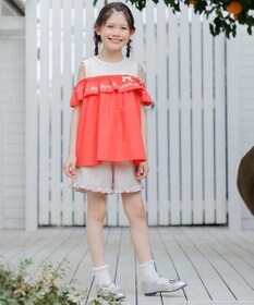 組曲 KIDS  【110-140㎝】 クロスステッチオフショルトップス