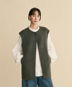 #Newans バックペプラムダブルフェイスジレ