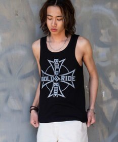 WEGO グラフィックリブタンクトップ