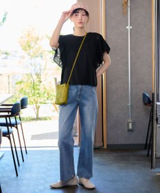 Tiaclasse レースフレアスリーブカットソートップス