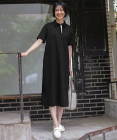 J.PRESS LADIES 【WEB限定】コットンスムース ポロワンピース