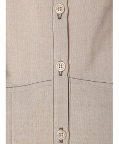 earth music&ecology 袖ドロストシャツワンピース