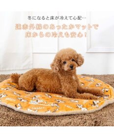 PET PARADISE スヌーピー  遠赤外線 丸マット 《てくてく》S 径70cm