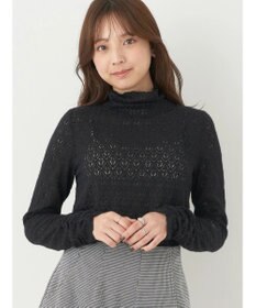 earth music&ecology 起毛レースハイネックインナー