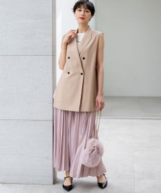 23区 L 【洗える】TWマットクロス テーラード ジレ