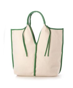 UNBILLION perche コットン×牛革付属トートバッグ L