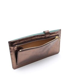 A.D.M.J. 【牛革】イタリアンレザークラックメタルスリムウォレット