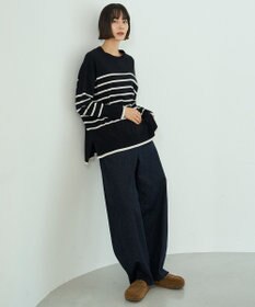 UNFILO L マイビューティニット ワイドクルーネック