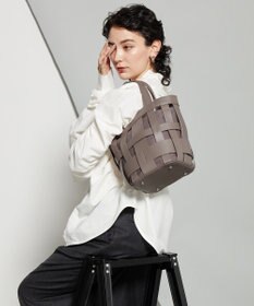 Y'SACCS 【リサイクルレザー】メッシュかごバッグ　small