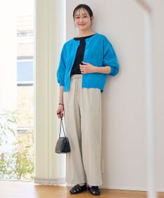 ANY L 【洗濯機可/アンチピリング/接触冷感】シアークルーネックカーディガン