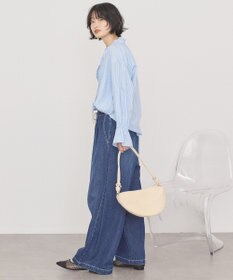 AMERICAN HOLIC スタンドフリルストライプスキッパーブラウス