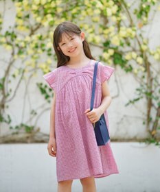 組曲 KIDS 【150-160㎝】ギンガムサッカー ワンピース