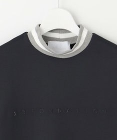 23区GOLF 【23Fondation/WOMEN】【吸水速乾/UVケア】ラインモックシャツ