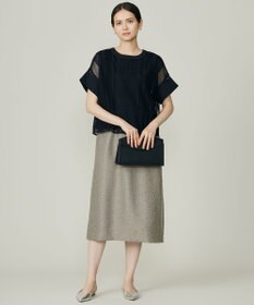 自由区 L 【洗える】ルーレックスジャカード スカート