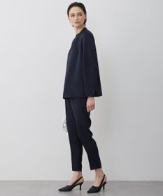 ICB L アセテートダブルサテン ランタンスリーブブラウス