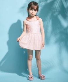 ANY KIDS 花柄チュールワンピース水着