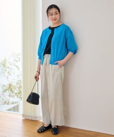 ANY L 【洗濯機可/アンチピリング/接触冷感】シアークルーネックカーディガン