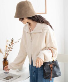 WEGO ダブルジップショートカーデ