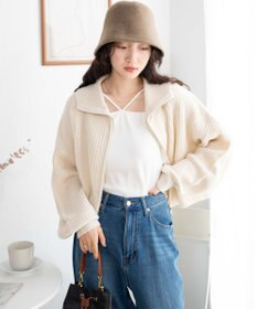 WEGO ダブルジップショートカーデ