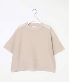 自由区 【アンサンブル対応・洗える】ドライシアーファインゲージクロップド丈 ニット