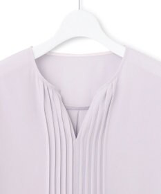 23区 S 【洗える】 バックサテンアムンゼン キーネック ブラウス