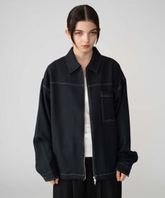 WEGO 【ユニセックス着用ITEM/MLサイズ展開】カラーステッチシャツジャケット