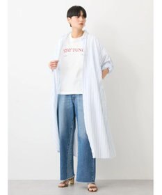 AMERICAN HOLIC 丈違いラメストライプワンピース