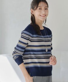 Tiaclasse マルチボーダーニットトップス