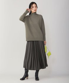 ICB 【洗える】 レザーライクプリーツスカート