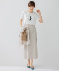 23区 【洗える】アンカーロゴプリント 半袖 Tシャツ