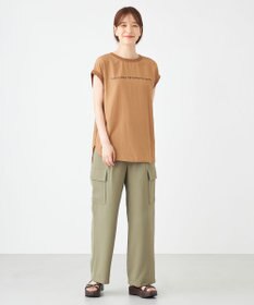 SHARE PARK LADIES ライトタッチ裾テールロゴTシャツ