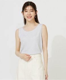 ANY SIS S 【洗える】チュールコンビラメ タンクトップ