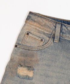 WEGO ダメージデニムハーフパンツ