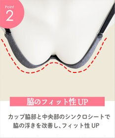 Wing ノンワイヤーブラ　【シンクロブラ】　動いてもズレにくい　MB4016　ウイング／ワコール