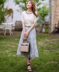 ANY SIS S 【美人百花7月号掲載】ファジーカラーフラワー スカート