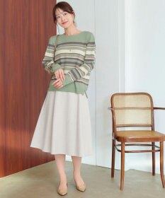 Tiaclasse マルチボーダーニットトップス