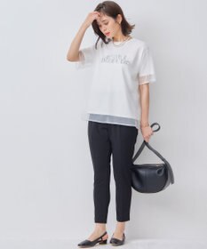 組曲 【WEB限定】チュールレイヤードロゴTシャツ