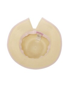 Maison de FLEUR 【手洗い可能】リボンスリットパイピングハット