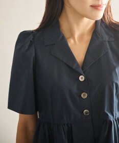 #Newans 【セレモニーにも】オープンカラーペプラムブラウス