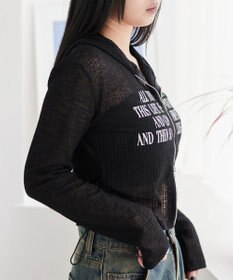 WEGO グラフィックシアーリブパーカー