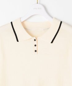 ANY SIS 【洗える】バイカラー ポロニット